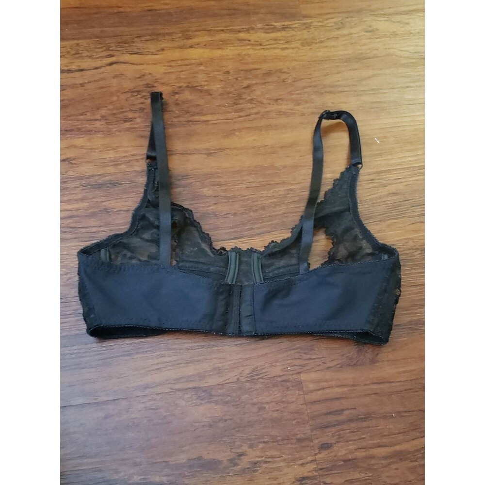 Frederick's of Hollywood Black Lace Bra Size 36 Romantic Fairy Festival - Picture 3 of 4